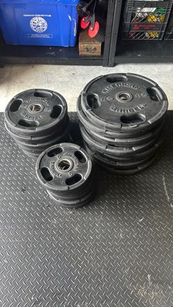 American Barbell Rubber Olympic Weight Plates Set