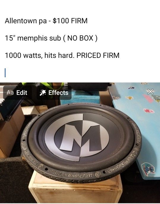 15" Memphis Sub