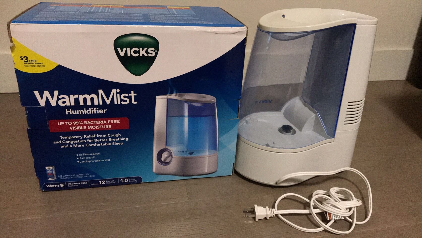 Humidifier warm Mist Vicks