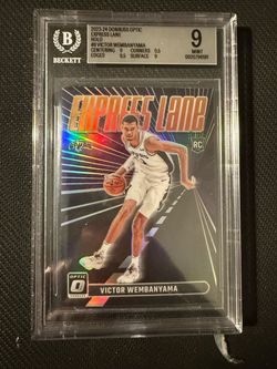 Victor Wembanyama 2023-24 Donruss Optic Express Lane Holo RC BGS 9