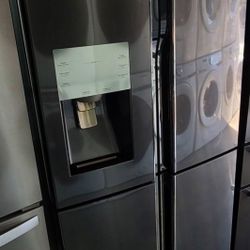 Black Stainless Steel Refrigerator Samsung Flex