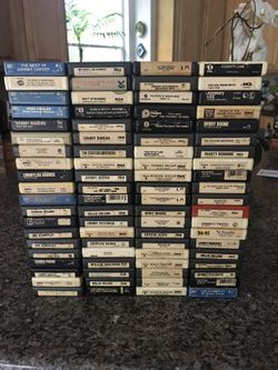 Vintage 8 track country music tapes.
