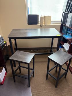 Bar table and chairs