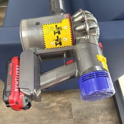 Dyson Handheld Vacuum With Craftsman Battery Adapter, 3 Batteries And 1 Wall Charger. 