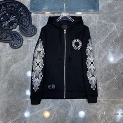 Chrome Hearts Zip Ups Black/White