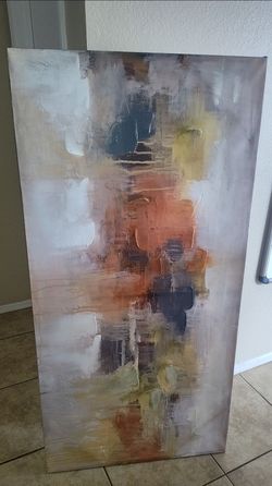 55" x 27.5" Abstract Art Textured Canvas Wall Art