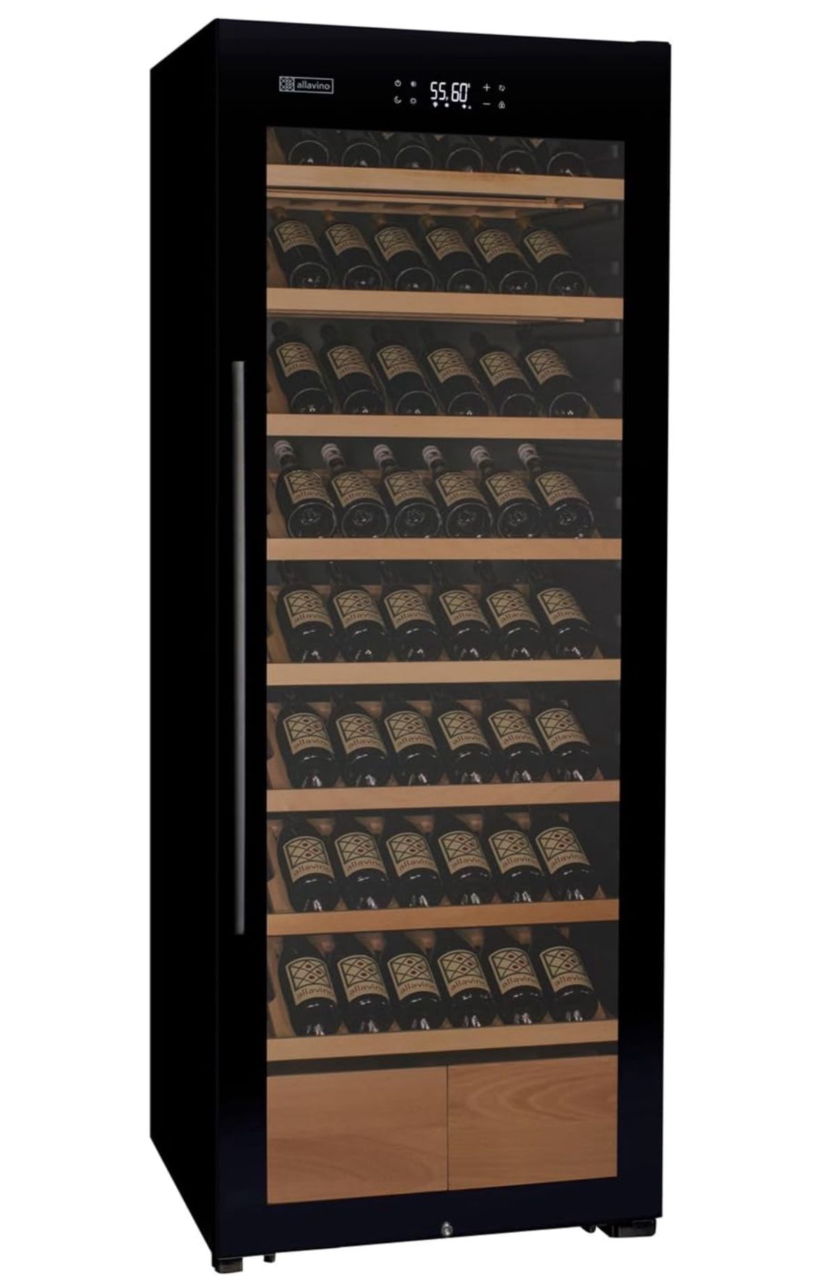 Wine Refrigerator, Right Hinge, Black. Allavino KWR248S-1BGR