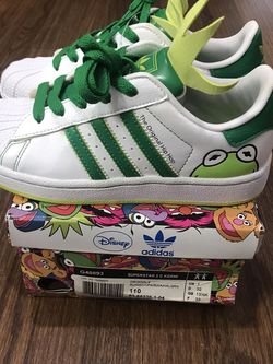 Adidas Superstar 2 Kermi (Rare) Size 1 *Special Edition Kermit Adidas*