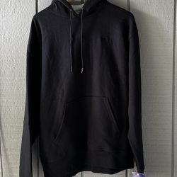 NWT Champion AUTHENTIC Powerblend Fleece Pullover Hoodie - Black Size Large