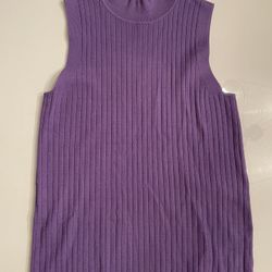 Talbots Petite Medium Purple Sweater Vest