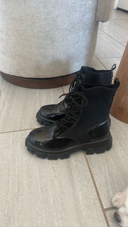 Black Chunky Combat Boots