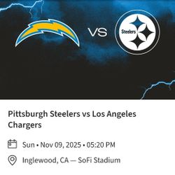 6 Chargers Vs Steelers Tickets Section 227
