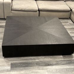 Restoration Hardware Black Oak Coffee Table 