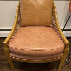 Cane Leather Chair