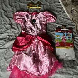 Princess Peach Dress (Girls M 7/8)