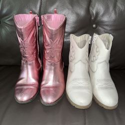 Girls Boots Size 2 Both pair