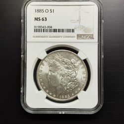 1885-O Morgan Silver Dollar NGC MS63