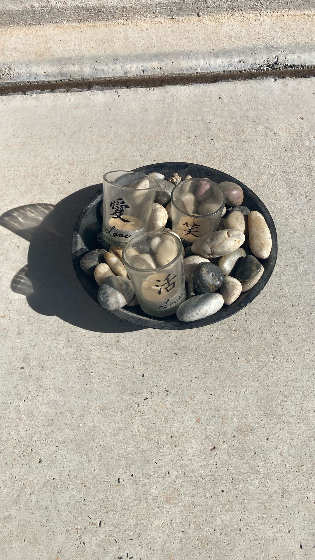 Peace, Live, & Laugh Candles