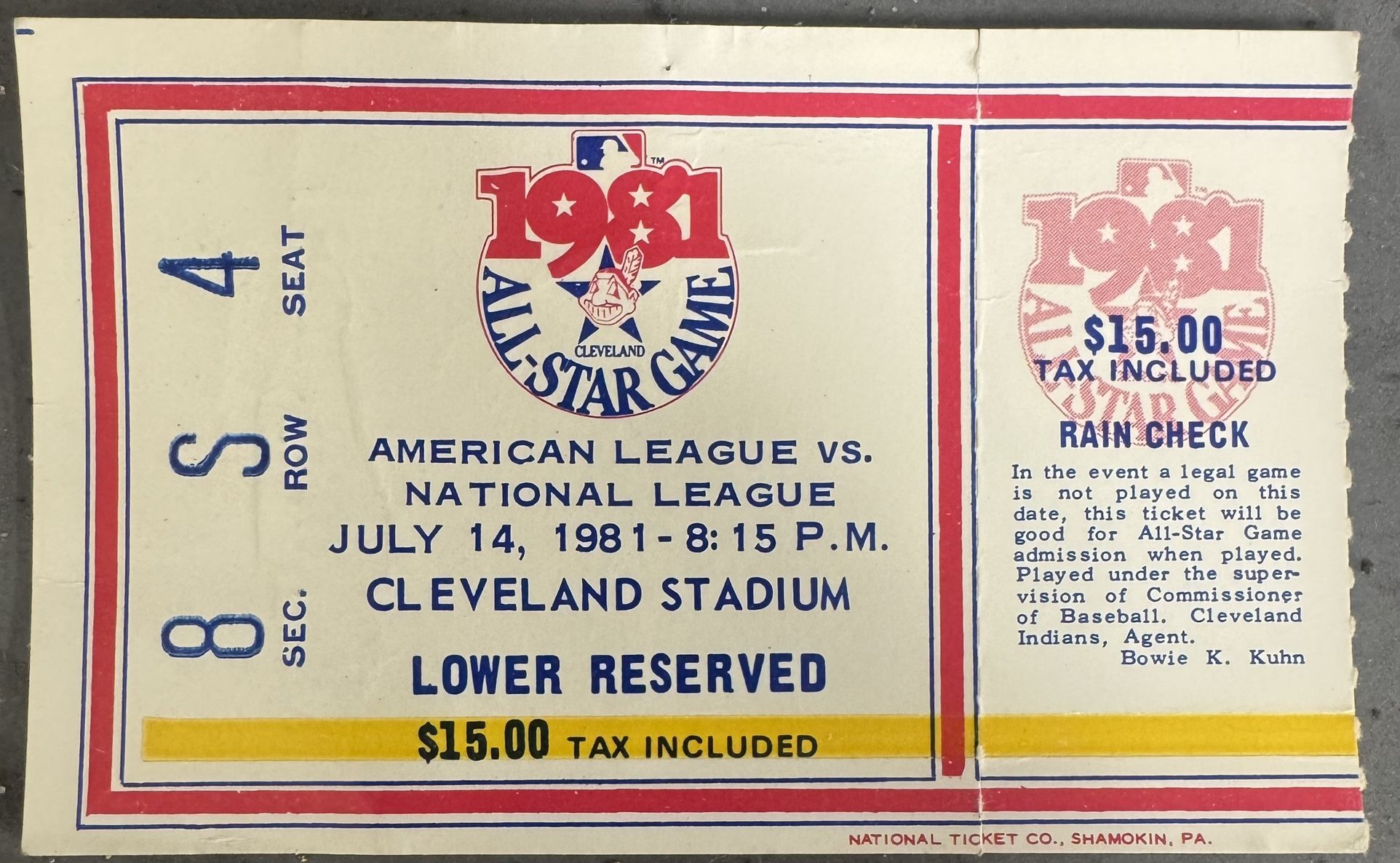 All Star Game Ticket Stub