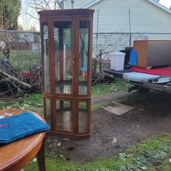 Corner Cabinet Make An Offer  With Light An 3 Glass Shelfs 