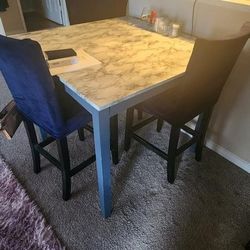 High Table with 5 High Chairs