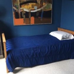 Sturdy Mission Style Pine Bed For Sale!