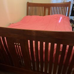 Queen Size Bed + Wooden Frame Set