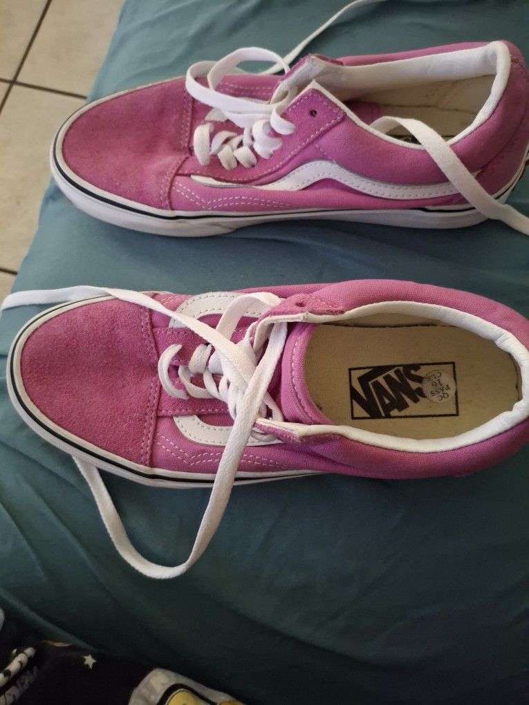 Girls Pink Vans Size 5 