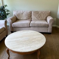 Small Couch And Two Matching Chairs (microfiber)