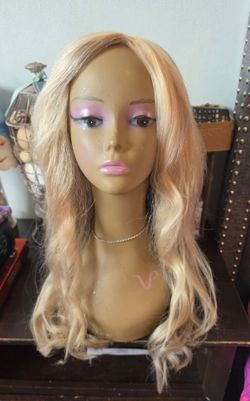 Human hair wavy lace wig 24 inch