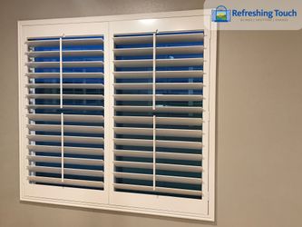 Clean, Bright Window Design with Shutters – Call/Text 909-681-7003