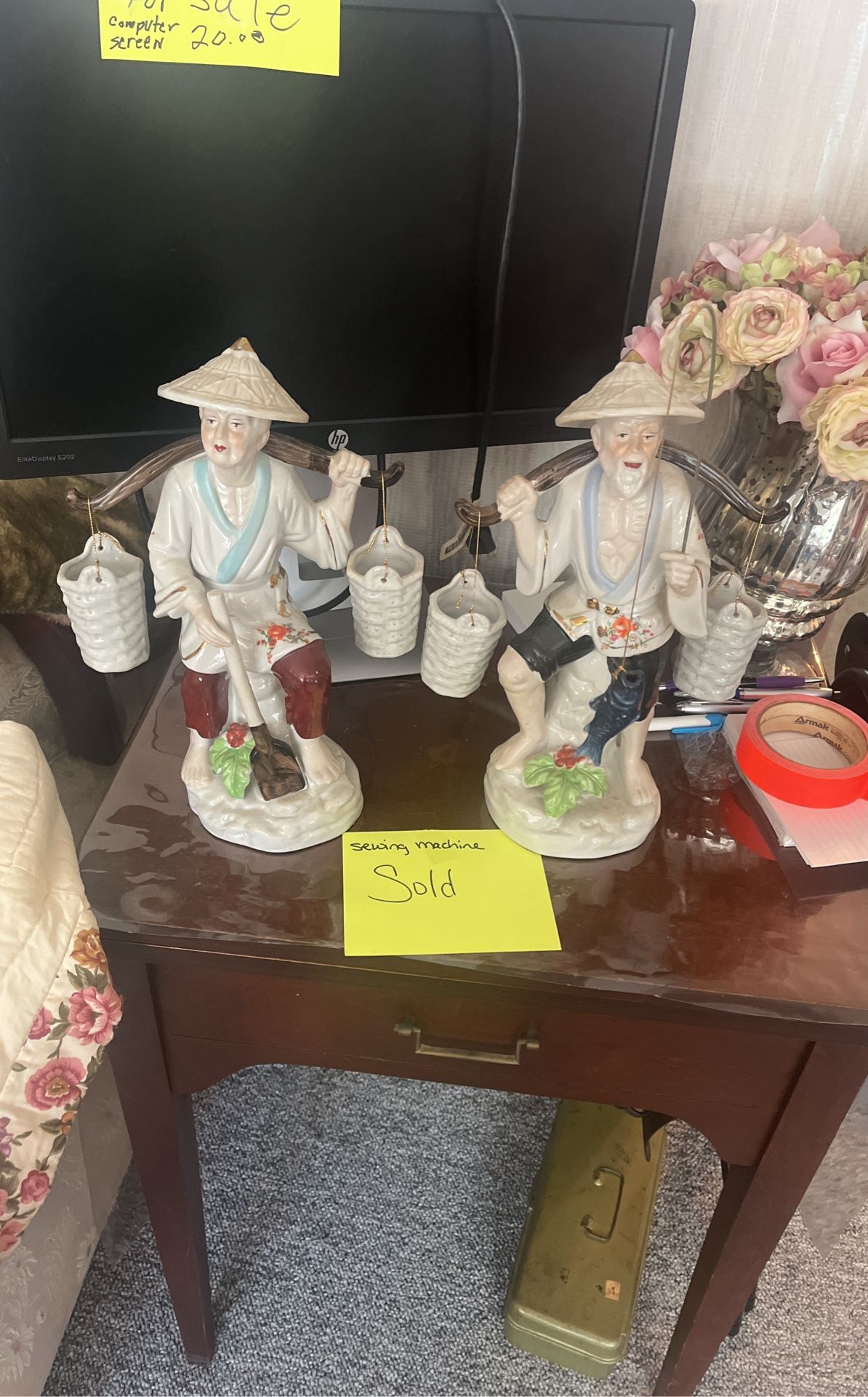 Vintage Antique Taiwanese Fisherman