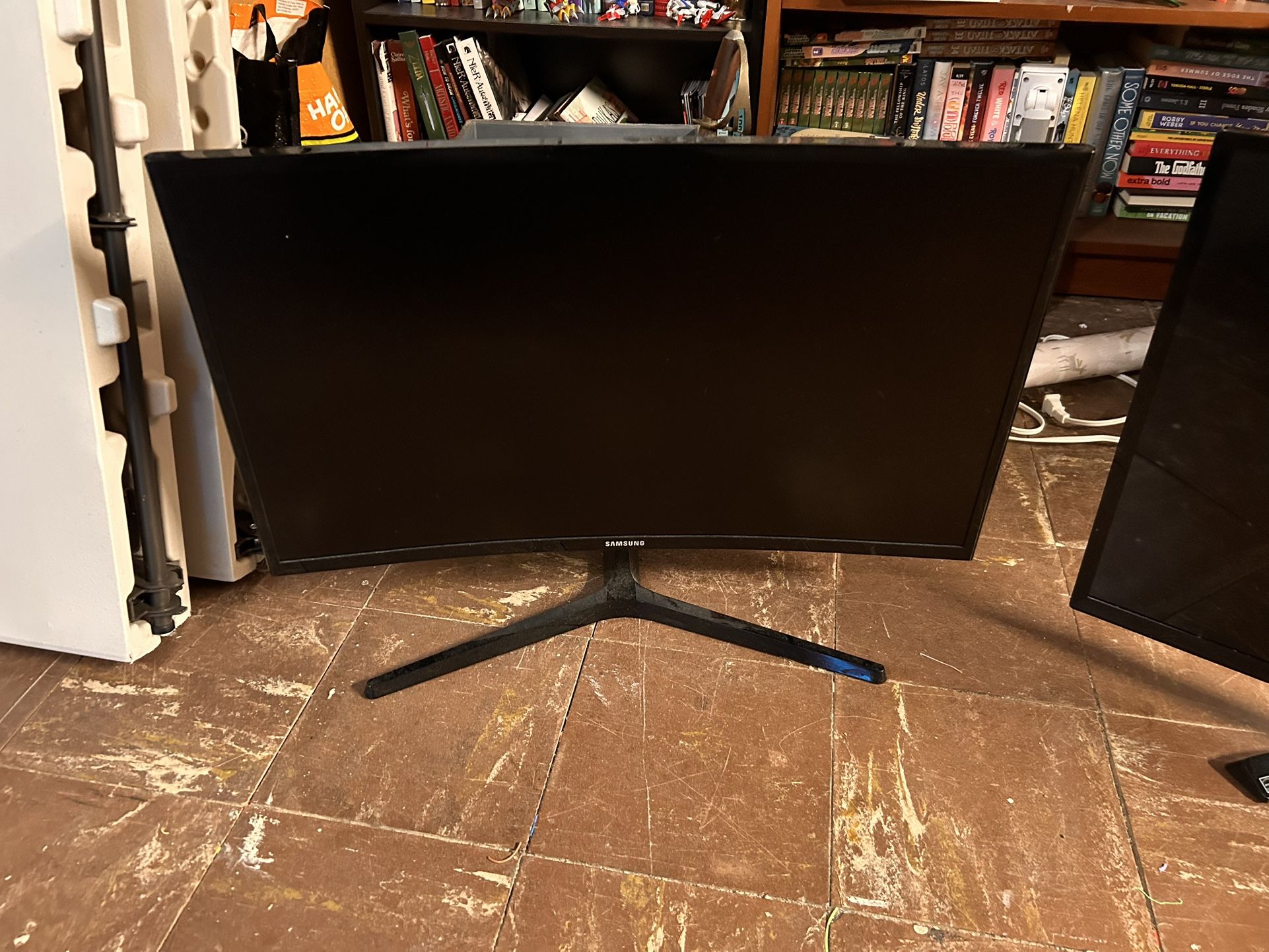 2 Computer Monitors And Pink Pc Case