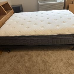 Moving Sale - Pillow Top Mattress, Box Spring & Frame