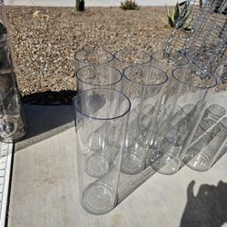 Wedding Table Décor - Elegant Glass Cylinder Vases & Vintage Candle Holder