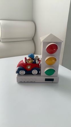 Kids Traffic Light Alarm Clock with Car Figure
