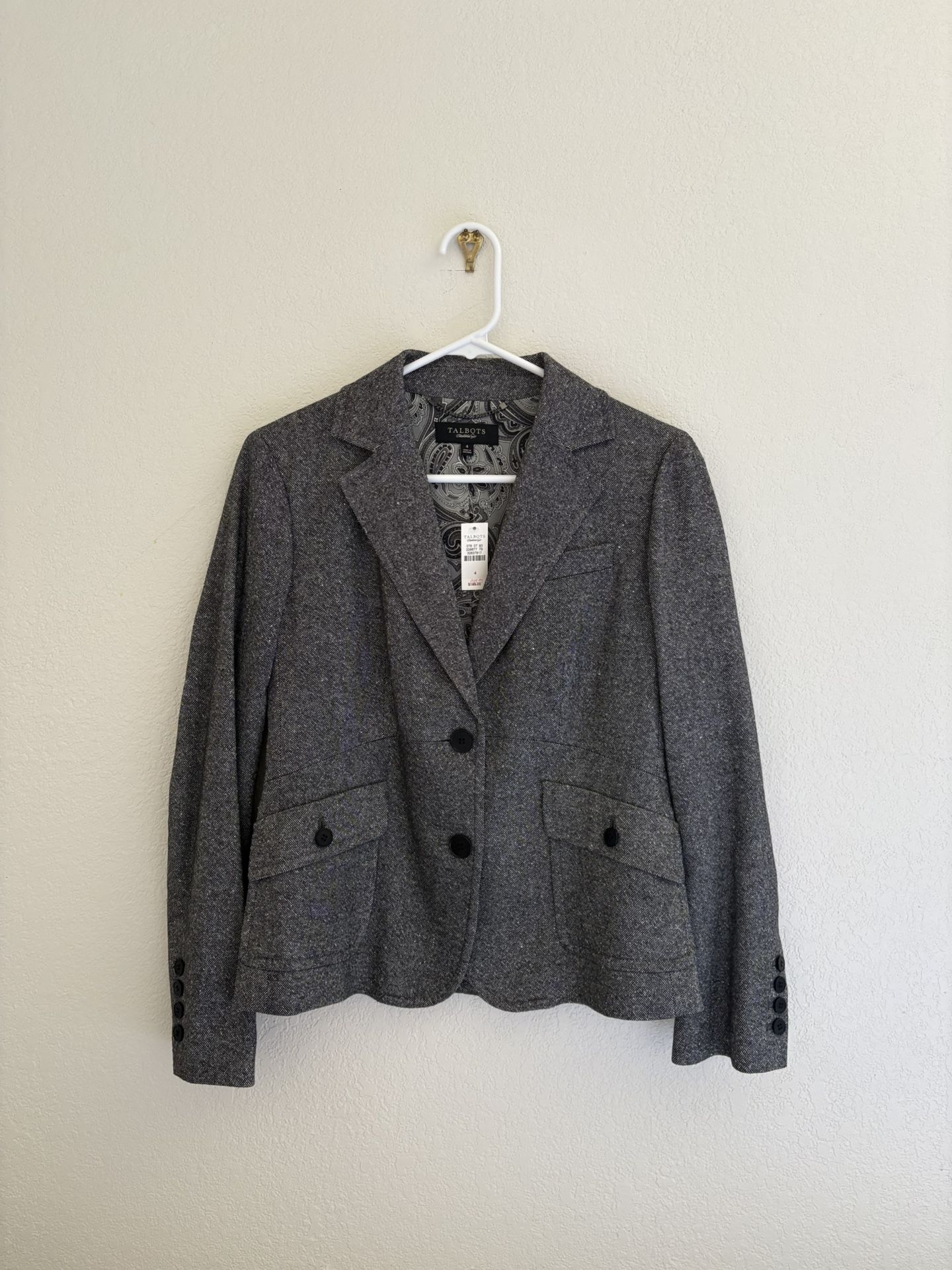 TALBOTS Women's Gray Blazer