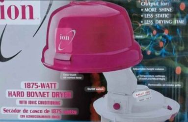 Ion portable bonnet hairdryer