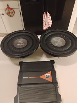 10-in shallow mount Harmony audio subs & amp
