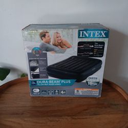 INTEX DURA BEAN PLUS QUEEN SIZE PILLOW REST RAISED AIRBED 