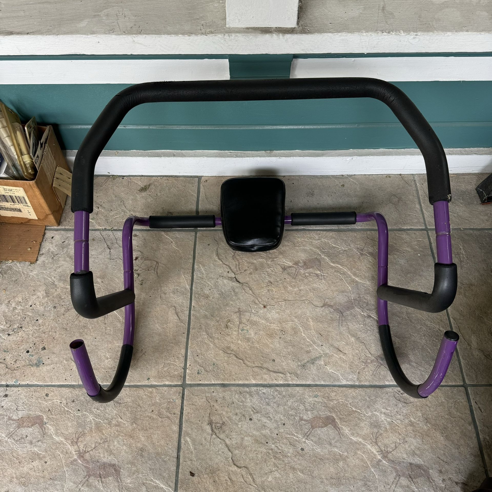 Original Purple Ab Roller Plus Crunch Rocker Abdominal Exercise Leg Stabilizers