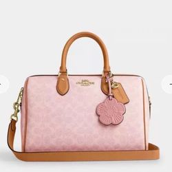 COACH LARGE ROWAN PINK POWDER 