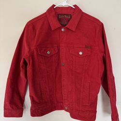 Lucky Brand XL Cowgirls Dream Red Corduroy Jacket 