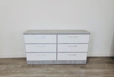 6 Drawer Dresser - White & Grey π€π©Άπ€π©Ά