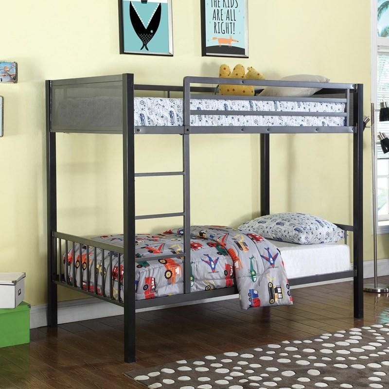 New Heavy Duty Steel Metal Twin Bunk Bed - 400 Lb Weight Capacity