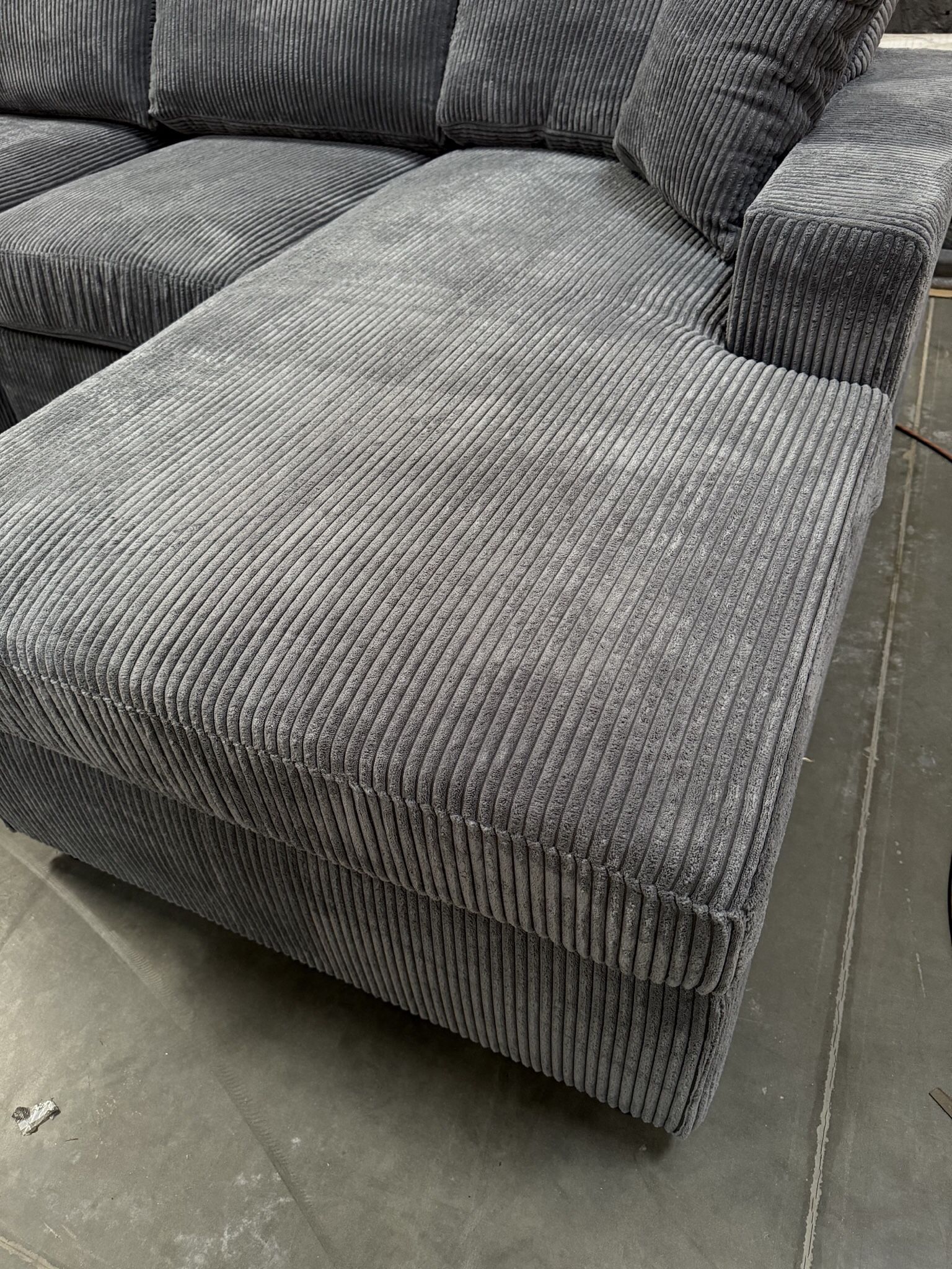 New TWO CHAISE Large Sectional Couch 120” Modern Fabric