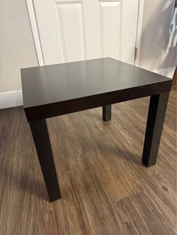 Dark Brown Square Side End Table