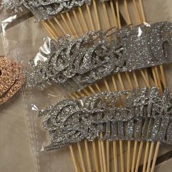 Sweet 16 Cupcake Toppers Pink