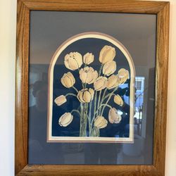 Vintage Watercolor Tulips Signed by Brooke Morrison