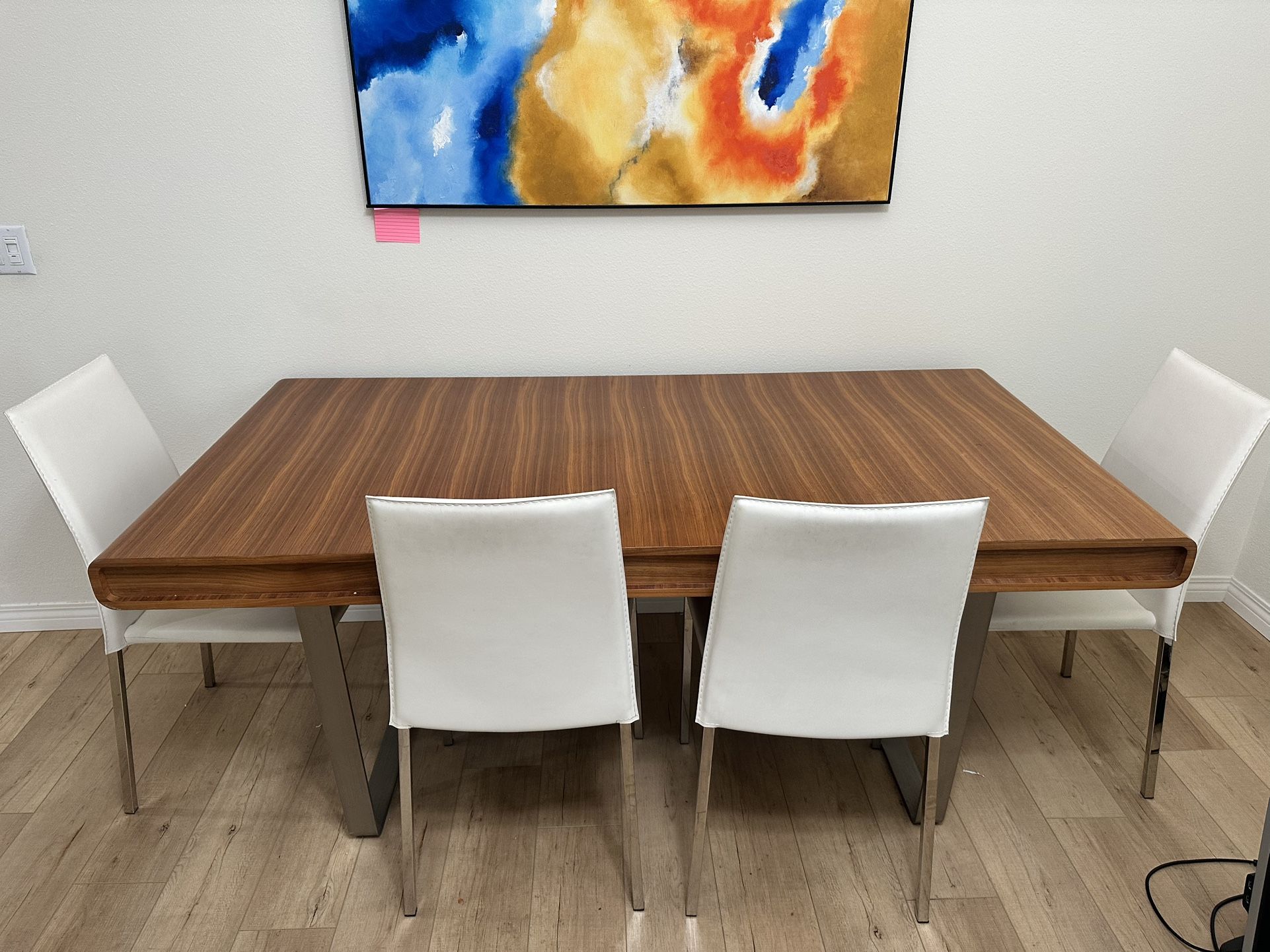 Modern Wood Dining Table and Chairs